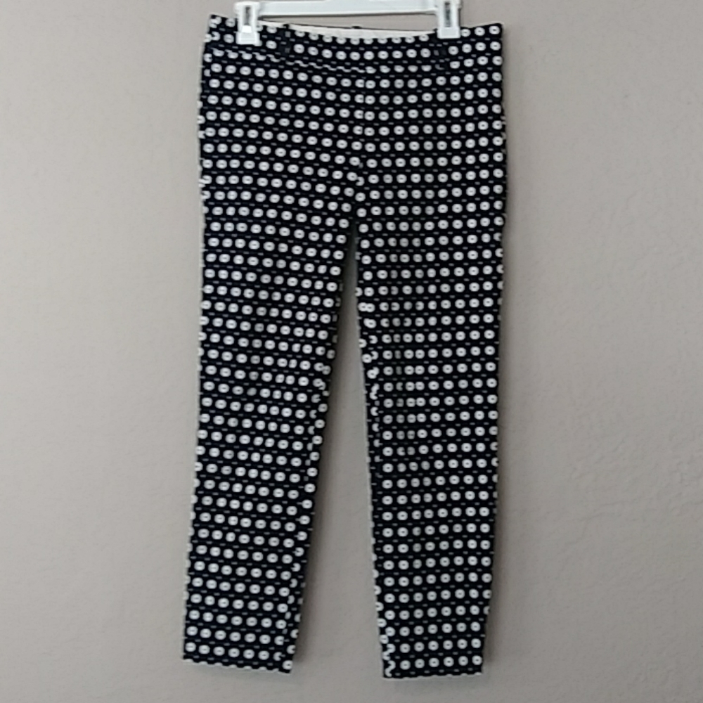 Navy J crew pants stretch zippers on the side
